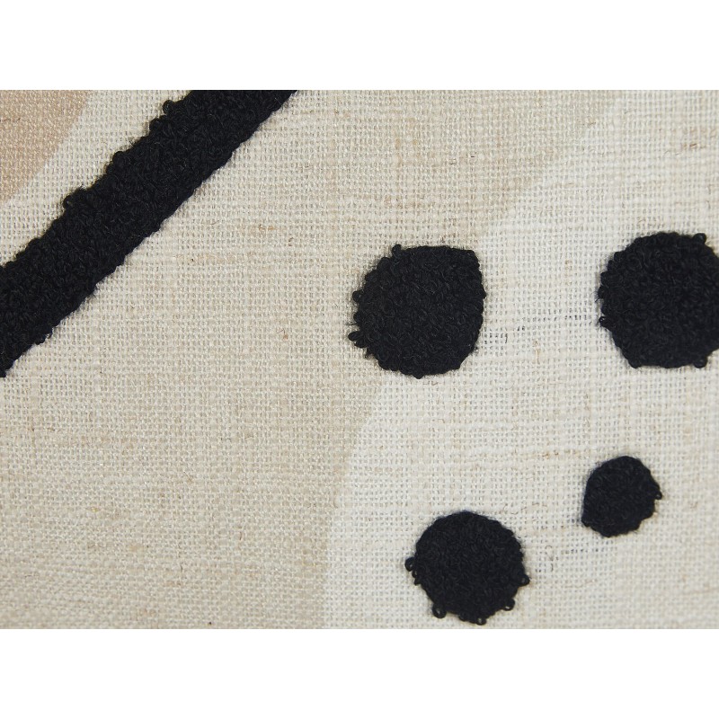 Zestaw 2 poduszek dekoracyjnych OSTEOSPERMUM 30 x 50 cm Beżowy Wzór abstrakcyjny