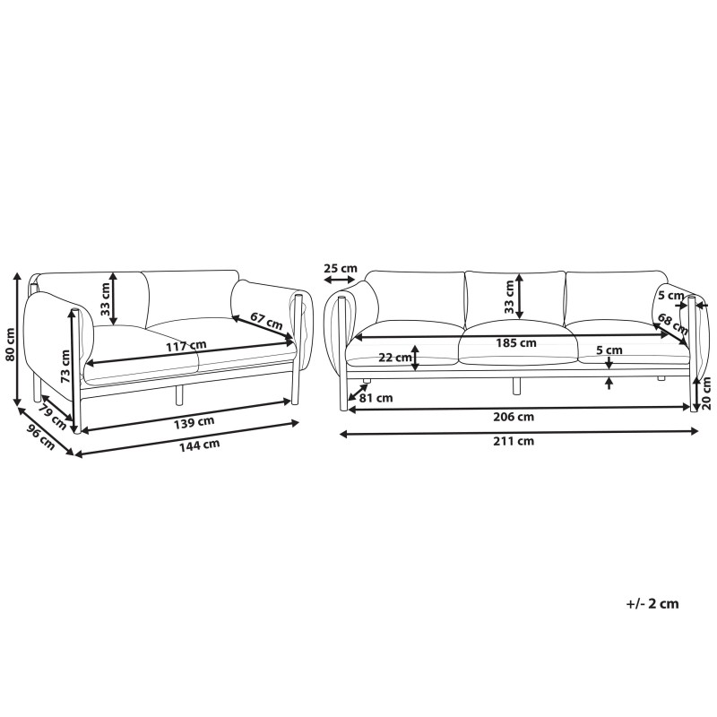 Zestaw ogrodowy dla 5 osób ESPERIA Metal Szary