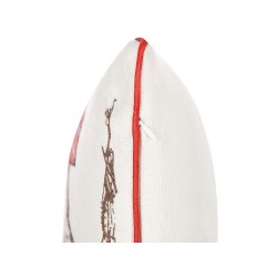 Zestaw 2 poduszek dekoracyjnych SVEN 45 x 45 cm Czerwony Wzór świąteczny