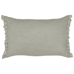 Zestaw 2 poduszek dekoracyjnych SASSAFRAS Len 30 x 45 cm Jasnoszary Jednolity