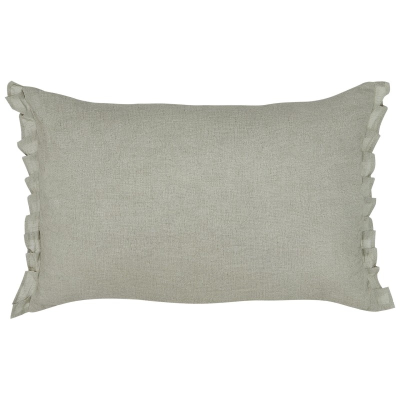 Zestaw 2 poduszek dekoracyjnych SASSAFRAS Len 30 x 45 cm Jasnoszary Jednolity