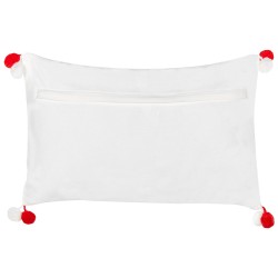 Zestaw 2 poduszek dekoracyjnych ANREDERA Bawełna 30 x 50 cm Biały Wzór świąteczny