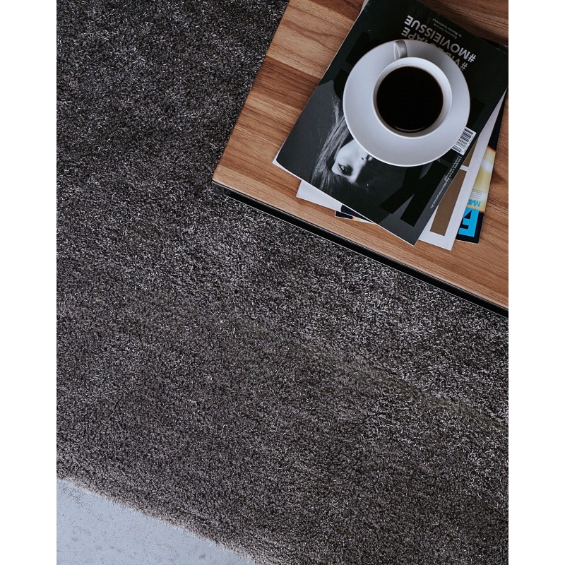 Dywan shaggy 80 x 150 cm ciemnoszary DEMRE