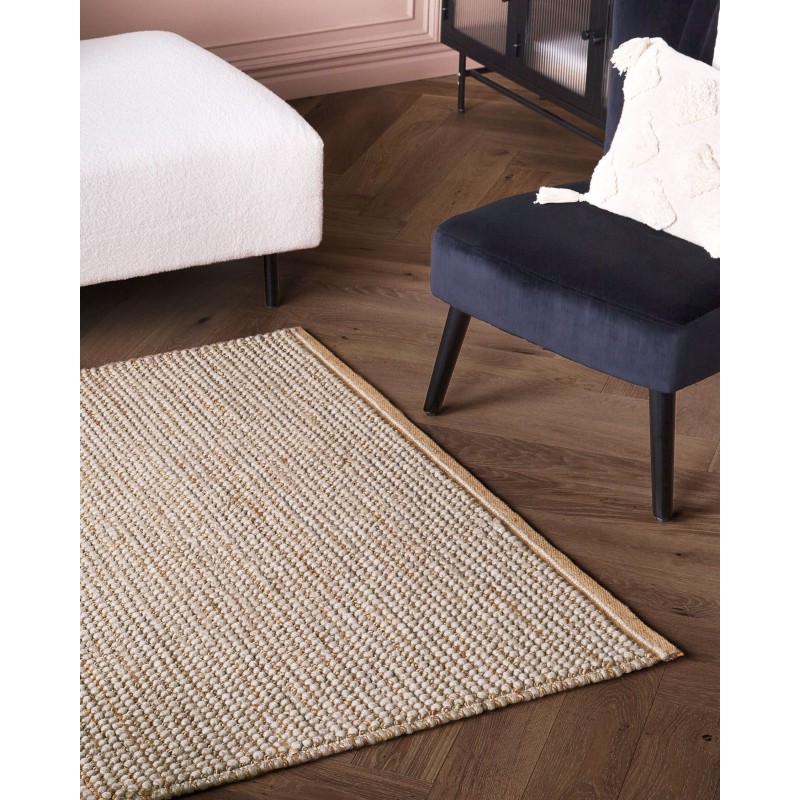 Dywan wełniany 140 x 200 cm beżowy BANOO