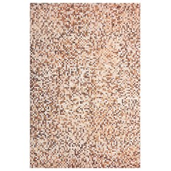 Dywan patchwork skórzany brązowy 160 x 230 cm TORUL