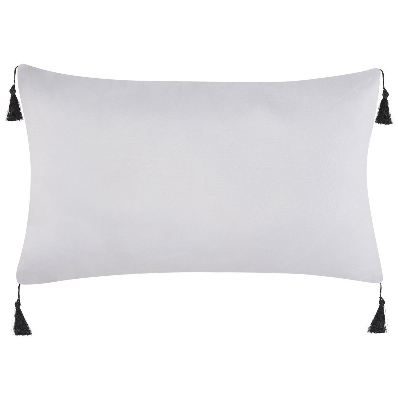 Zestaw 2 poduszek dekoracyjnych LIRIOPE 30 x 50 cm Czarny/ biały Wzór geometryczny