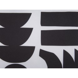 Zestaw 2 poduszek dekoracyjnych LIRIOPE 30 x 50 cm Czarny/ biały Wzór geometryczny