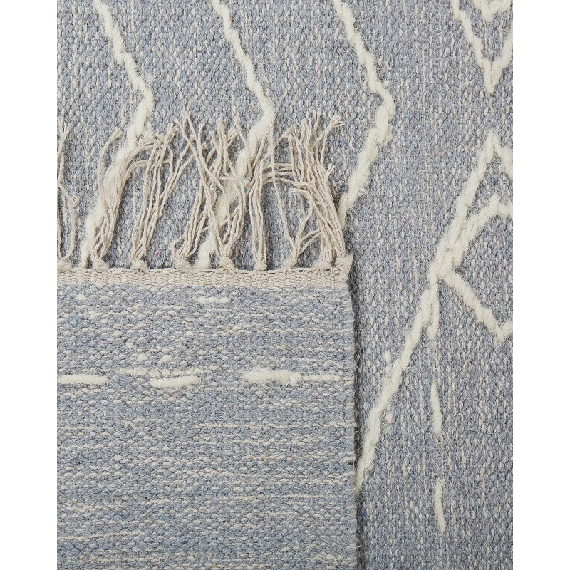 Dywan bawełniany 160 x 230 cm biało-szary KHENIFRA