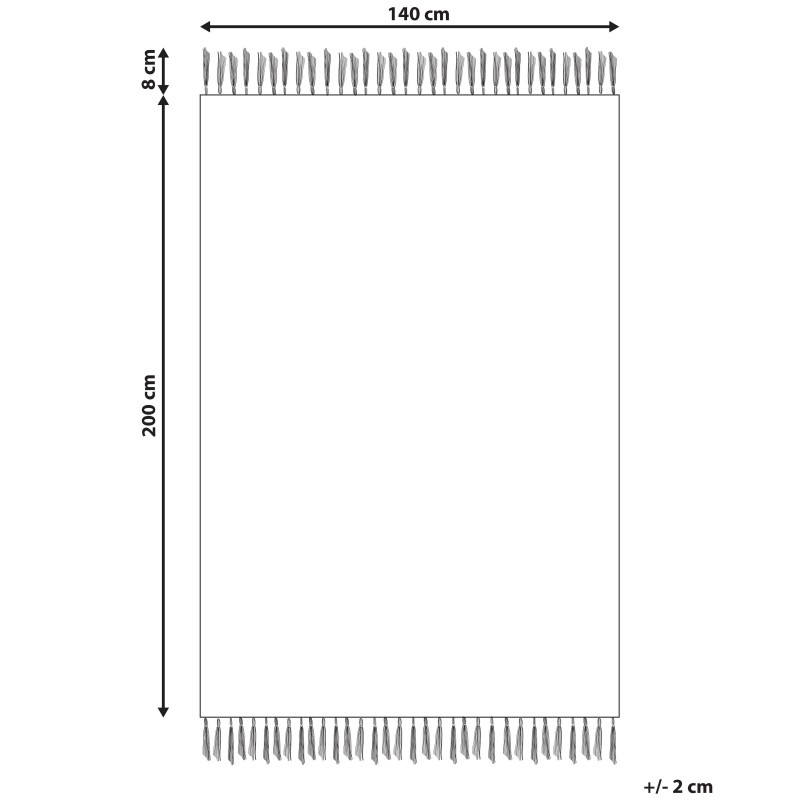 Dywan bawełniany kilim 140 x 200 cm beżowo-czarny NIAVAN