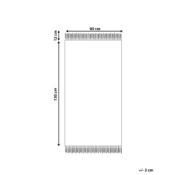 Dywan wełniany 80 x 150 cm szary TEKELER
