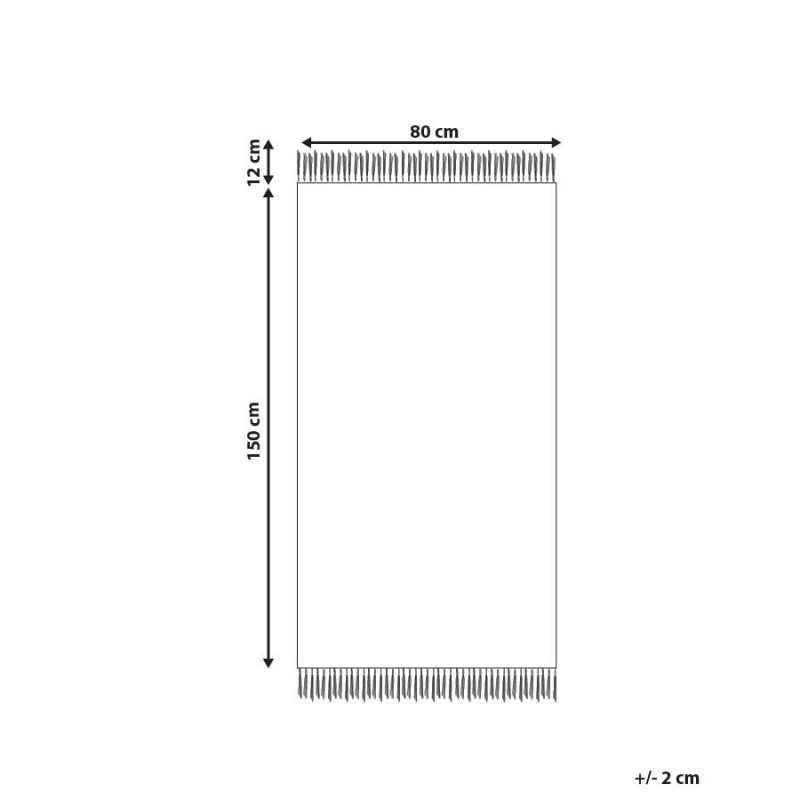 Dywan wełniany 80 x 150 cm szary TEKELER
