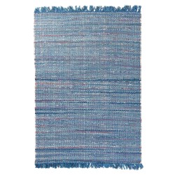 Dywan bawełniany 140 x 200 cm niebieski BESNI