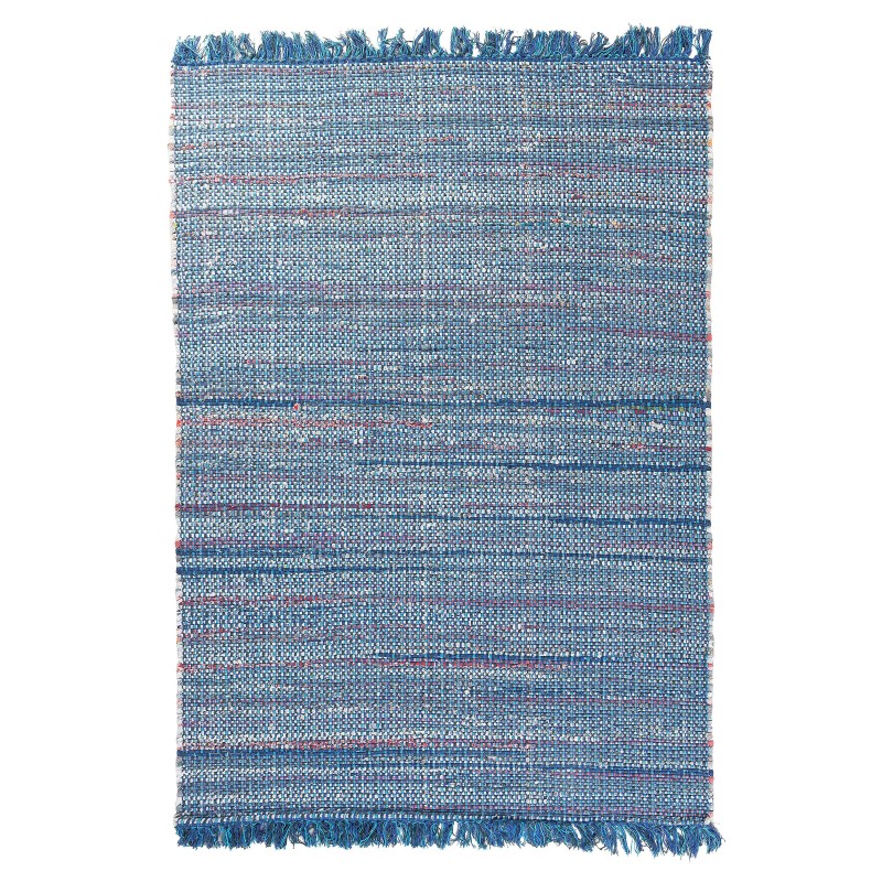 Dywan bawełniany 140 x 200 cm niebieski BESNI