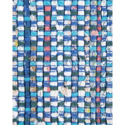 Dywan bawełniany 140 x 200 cm niebieski BESNI