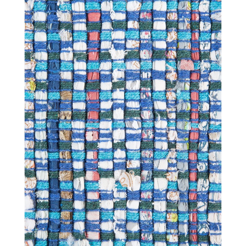 Dywan bawełniany 140 x 200 cm niebieski BESNI