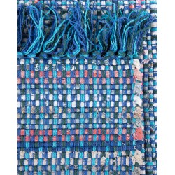 Dywan bawełniany 140 x 200 cm niebieski BESNI