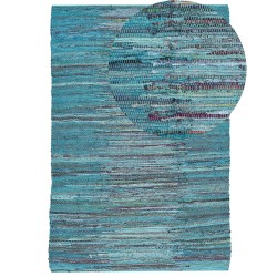 Dywan bawełniany 140 x 200 cm niebieski MERSIN