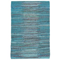 Dywan bawełniany 140 x 200 cm niebieski MERSIN