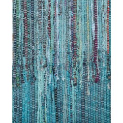 Dywan bawełniany 140 x 200 cm niebieski MERSIN