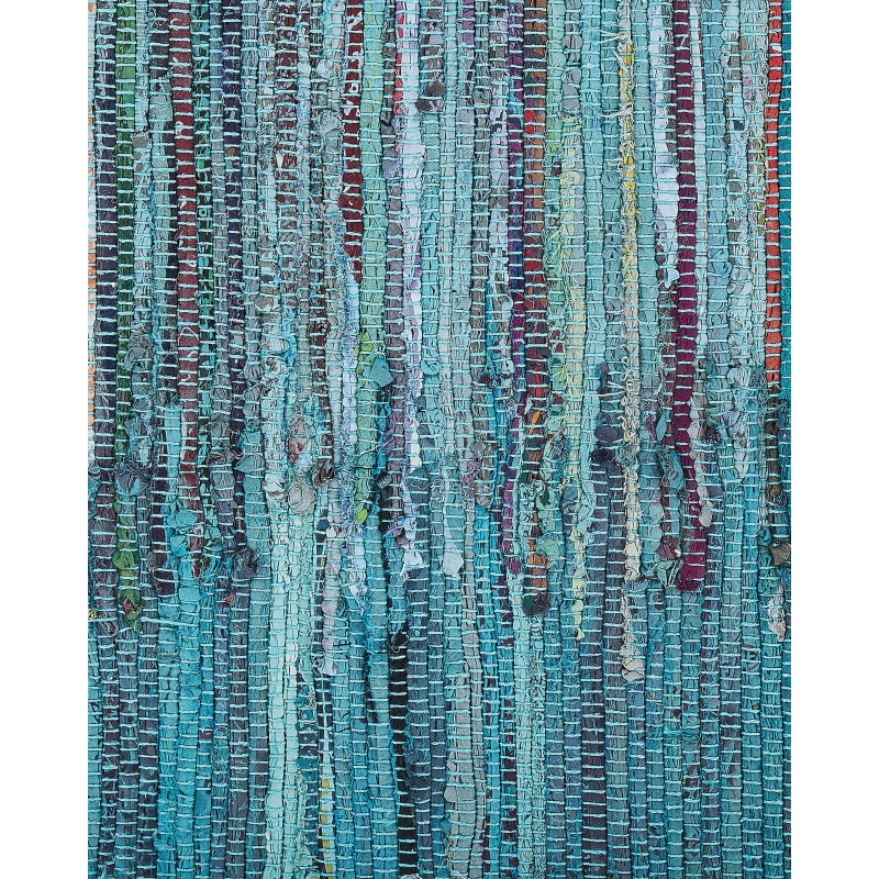 Dywan bawełniany 140 x 200 cm niebieski MERSIN