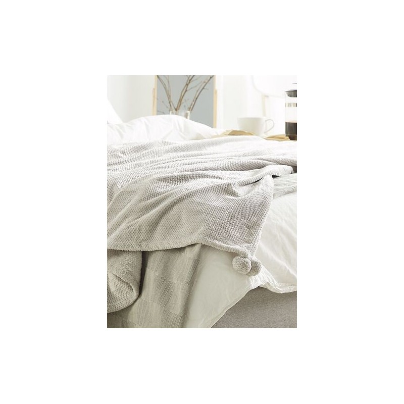 Koc SAITLER 200 x 220 cm Jasnoszary