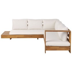 Narożnik ogrodowy dla 5 osób MARETTIMO Lewostronny Certyfikowane drewno akacjowe Brązowy