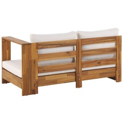 Narożnik ogrodowy dla 5 osób MARETTIMO Lewostronny Certyfikowane drewno akacjowe Brązowy