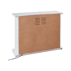 Kominek elektryczny z funkcją grzania KAROO Z pilotem Biały