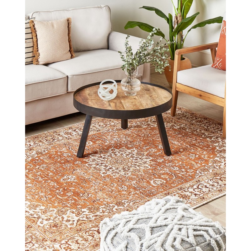 Dywan bawełniany 160 x 230 cm pomarańczowy HAYAT