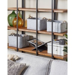 Zestaw 3 koszy BAYSAI Filc Jasnoszary