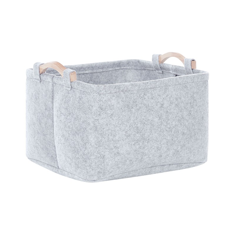 Zestaw 3 koszy BAYSAI Filc Jasnoszary