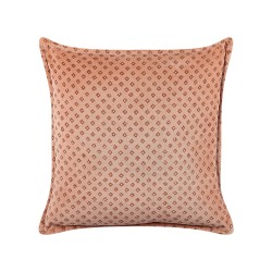 Poduszka dekoracyjna RHODOCOMA Welur 45 x 45 cm Różowy Wzór geometryczny