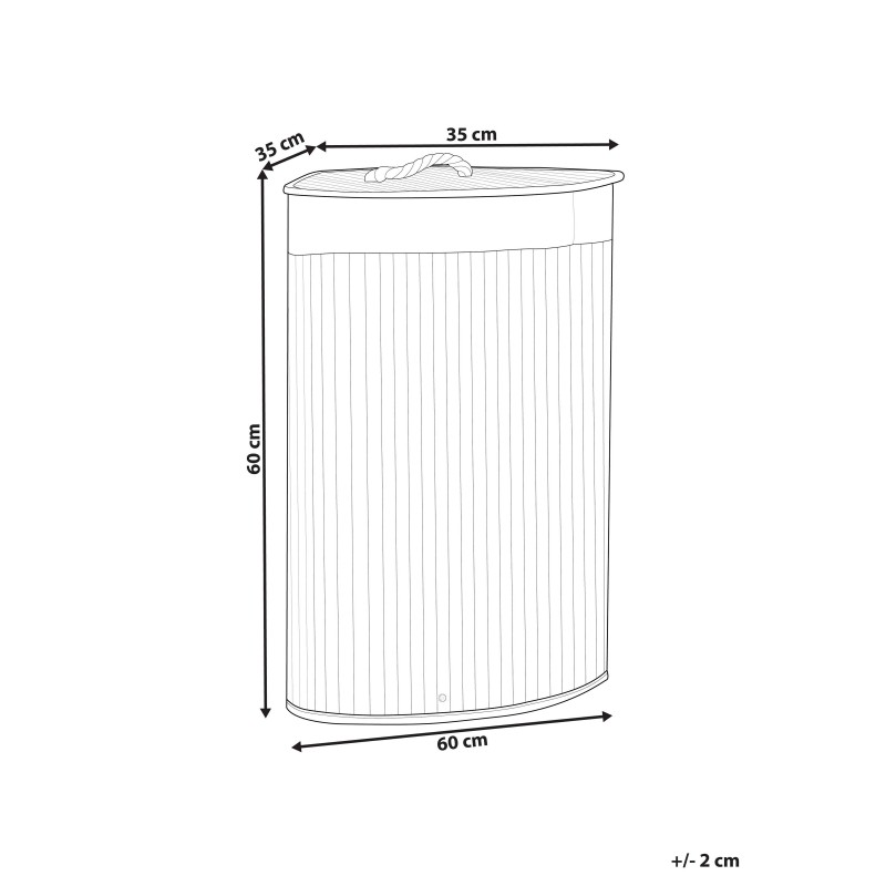 Kosz bambusowy z pokrywą czarny MATARA