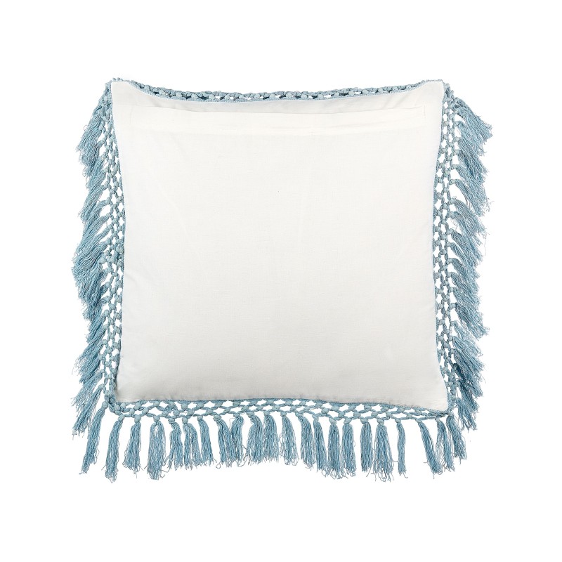 Poduszka dekoracyjna PALLIDA Bawełna 45 x 45 cm Niebieski Wzór kwiatowy