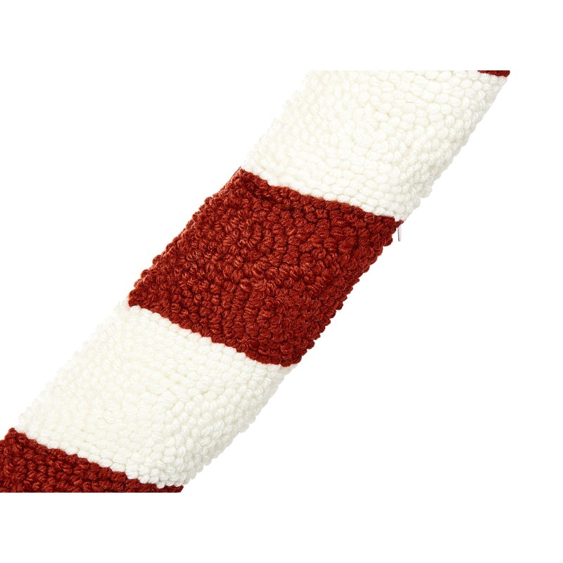 Zestaw 2 poduszek dekoracyjnych CANDY CANE Boucle 22 x 55 cm Czerwony Wzór świąteczny