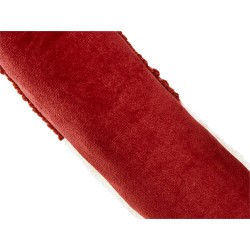 Zestaw 2 poduszek dekoracyjnych CANDY CANE Boucle 22 x 55 cm Czerwony Wzór świąteczny