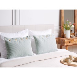 Zestaw 2 poduszek dekoracyjnych SEBRINE 40 x 60 cm Miętowy W paski
