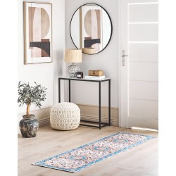 Dywan 60 x 200 cm beżowo-niebieski GORDES