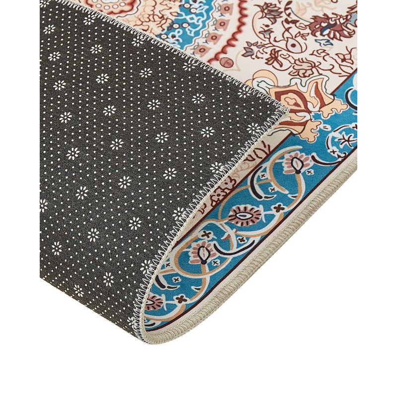 Dywan 60 x 200 cm beżowo-niebieski GORDES