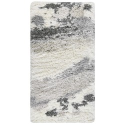 Dywan shaggy 80 x 150 cm biało-szary GORIS