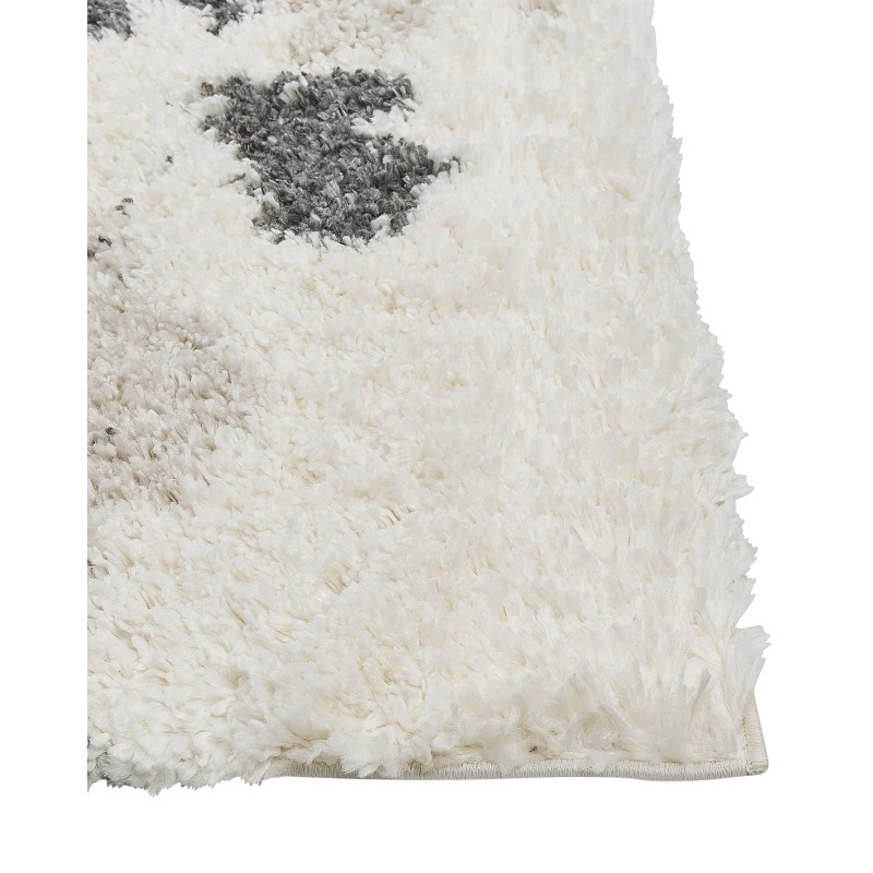 Dywan shaggy 80 x 150 cm biało-szary GORIS