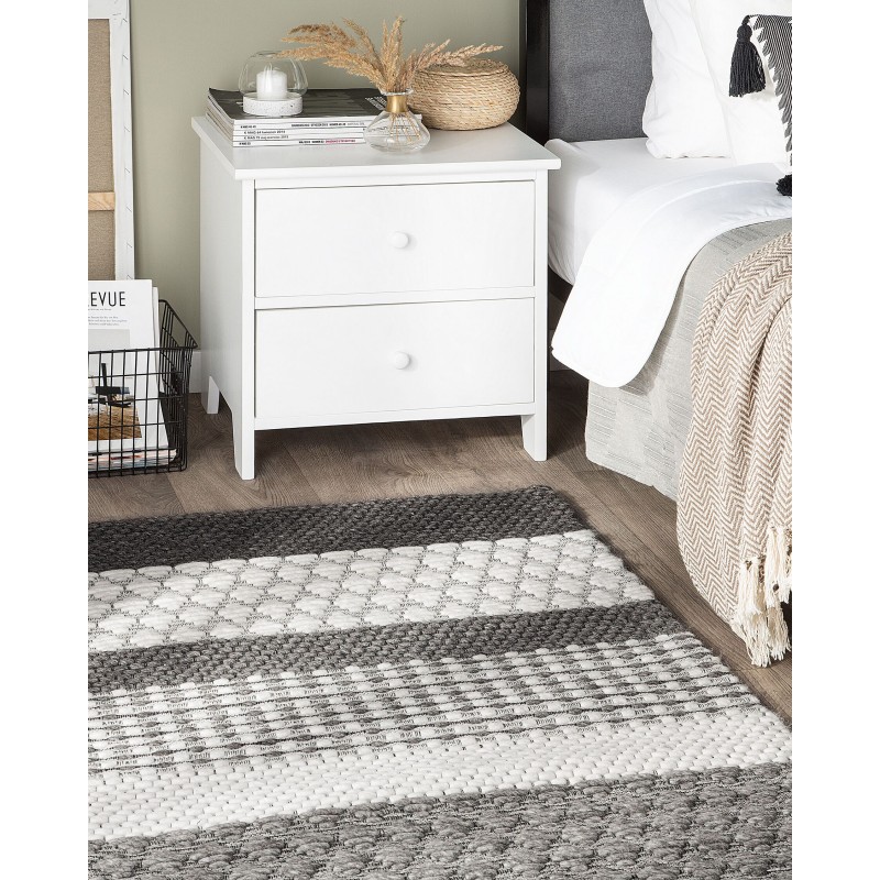 Dywan wełniany 80 x 150 cm szary AKKAYA