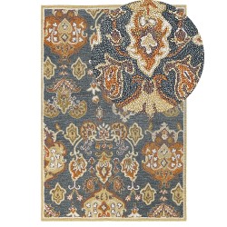 Dywan wełniany 140 x 200 cm wielokolorowy UMURLU