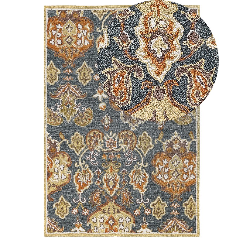 Dywan wełniany 140 x 200 cm wielokolorowy UMURLU