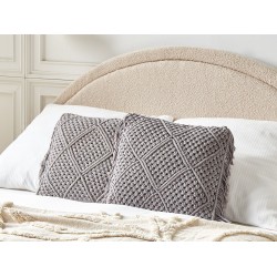 Zestaw 2 poduszek dekoracyjnych BESHAM Bawełna 45 x 45 cm Szary Wzór geometryczny