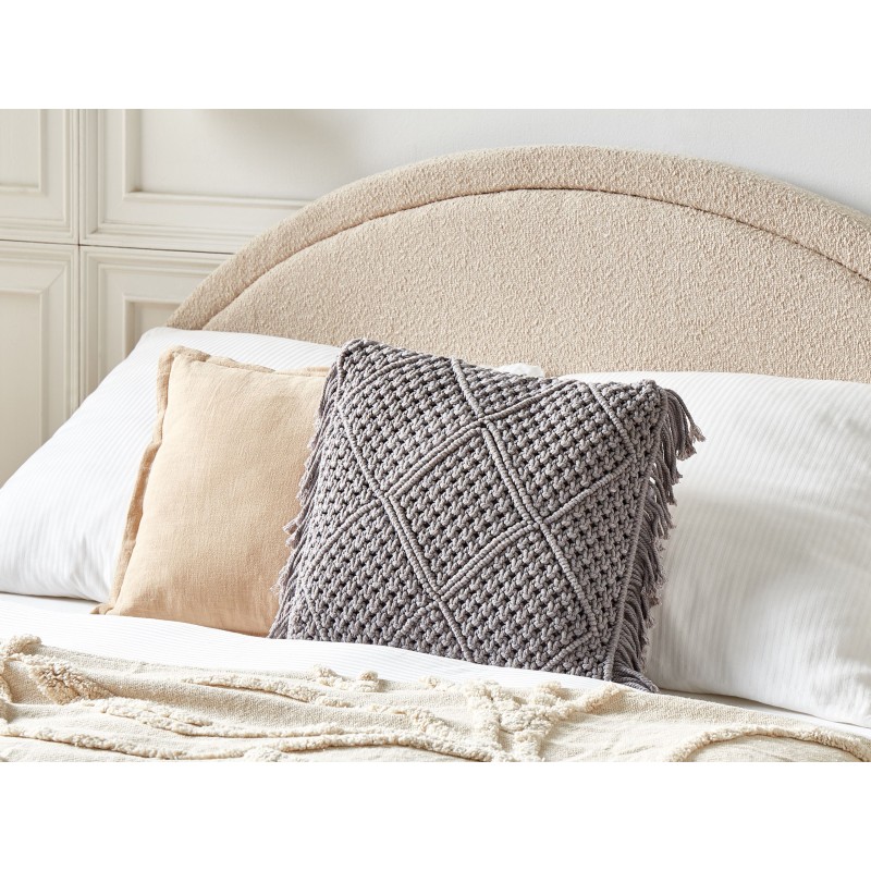 Zestaw 2 poduszek dekoracyjnych BESHAM Bawełna 45 x 45 cm Szary Wzór geometryczny