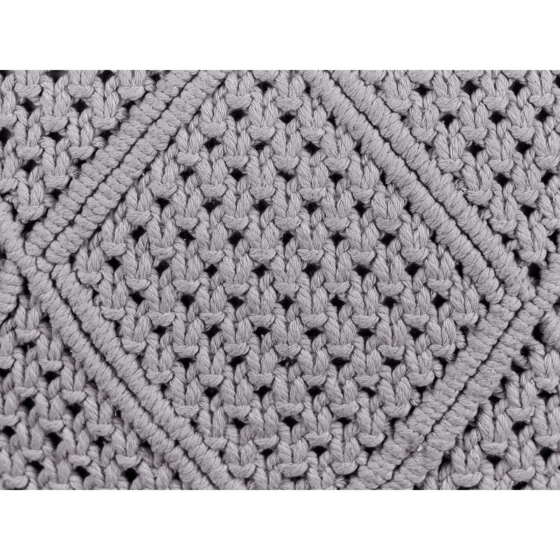 Zestaw 2 poduszek dekoracyjnych BESHAM Bawełna 45 x 45 cm Szary Wzór geometryczny