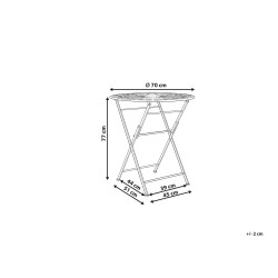 Stolik ogrodowy metalowy ø 70 cm biały SCAFA
