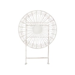 Stolik ogrodowy metalowy ø 70 cm biały SCAFA