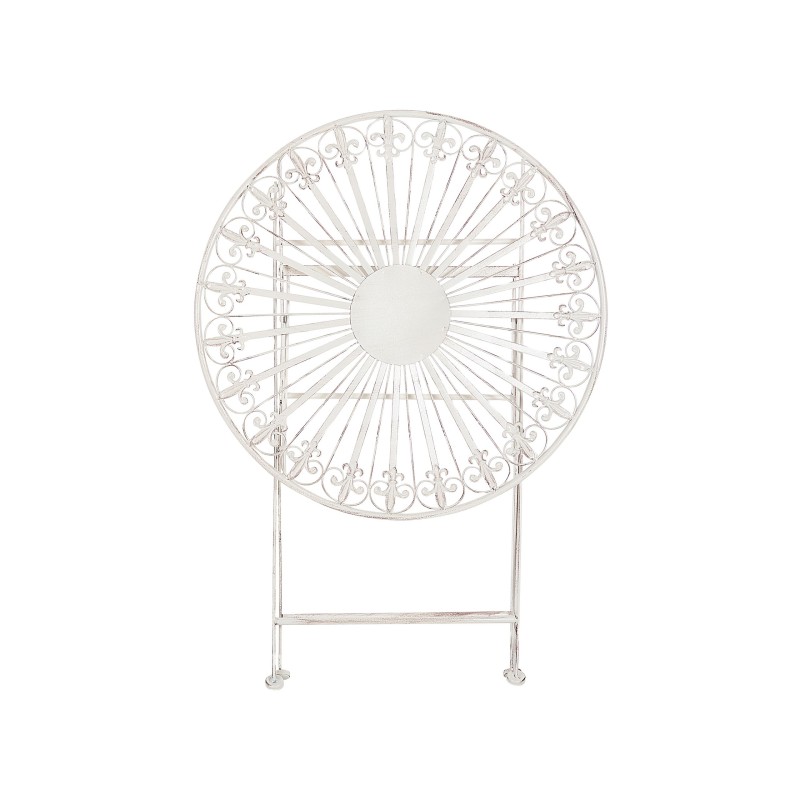 Stolik ogrodowy metalowy ø 70 cm biały SCAFA